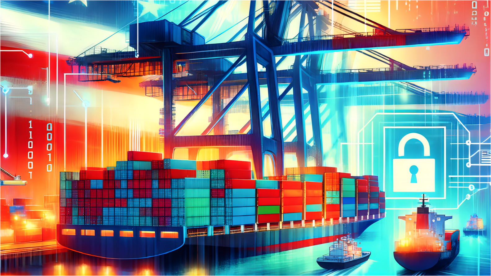 Container ship carrying freight from China to Australia