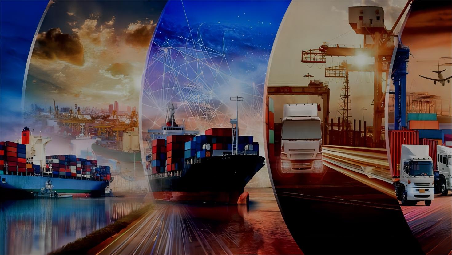 International shipping container route from China to the Middle East