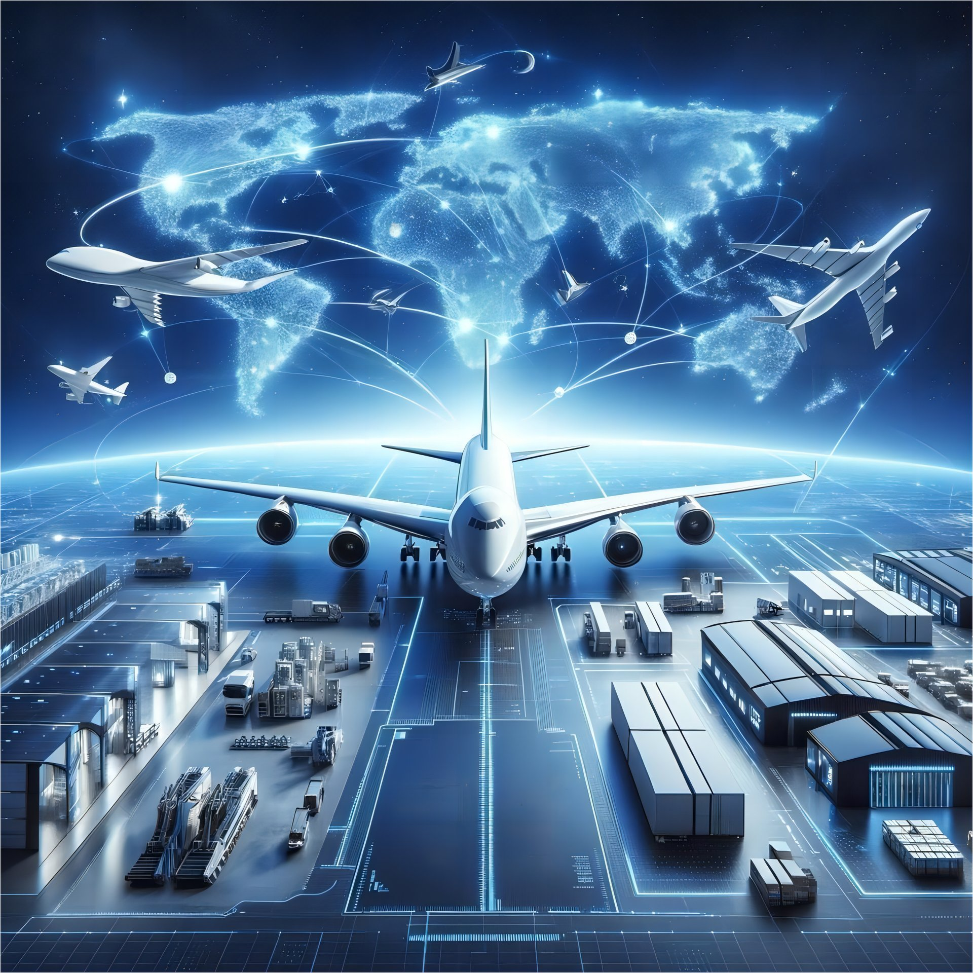Modern warehouse facility handling international logistics