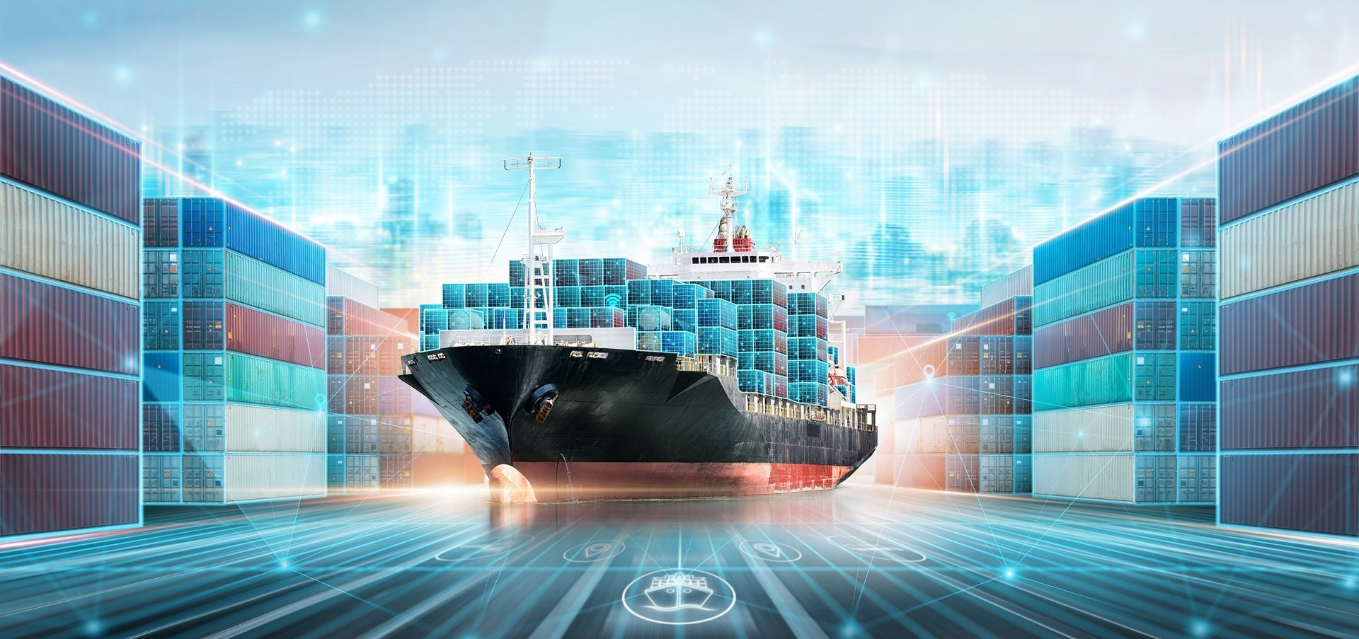 global freight logistics container china usa europe shipping